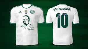 Camisa em homenagem ao Djalma Santos