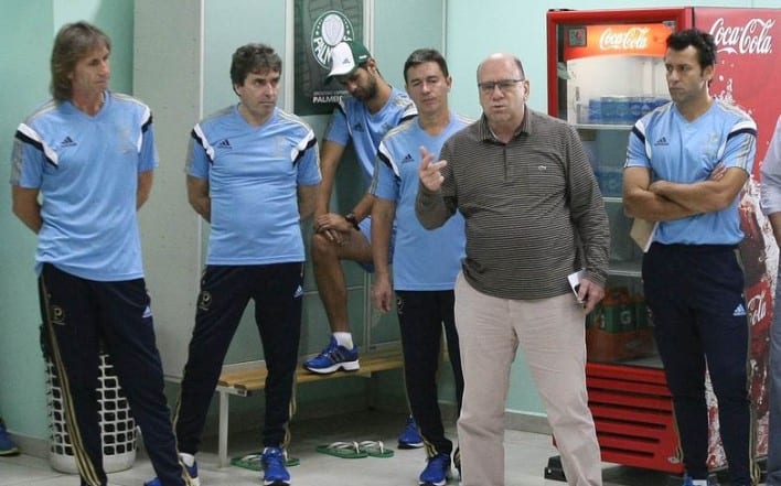 Primeiro dia de Ricardo Gareca como técnico do Palmeiras. Fonte: Site Oficial