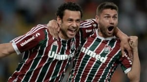 Fred marca o segundo gol do Fluminense contra o Palmeiras.