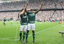 Borja comemora gol pelo Palmeiras