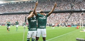 Borja comemora gol pelo Palmeiras