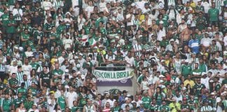 Torcida do Palmeiras no Allianz Parque durante partida da Libertadores da América