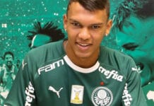Gabriel Veron, atacante do Palmeiras.