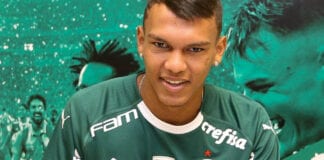 Gabriel Veron, atacante do Palmeiras.