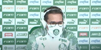 Vanderlei Luxemburgo concede entrevista na Academia de Futebol do Palmeiras.