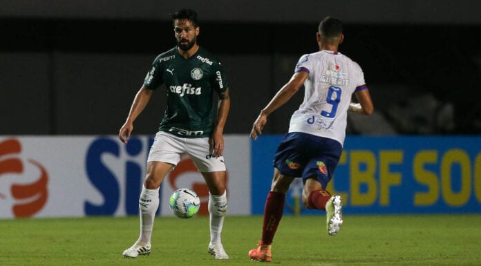 Luan em ação no empate entre Bahia e Palmeiras pelo Brasileiro 2020