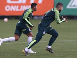 Zé Rafael e Rony treinam na Academia de Futebol do Palmeiras