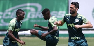 Luan, Patrick e Ramires treinam no Palmeiras