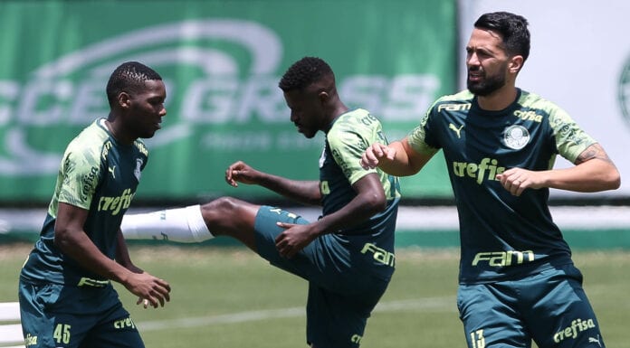Luan, Patrick e Ramires treinam no Palmeiras