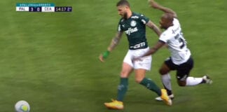 Zé Rafael, do Palmeiras, torce tornozelo em jogo contra o Ceará