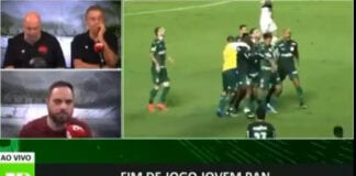 Torcedora do Palmeiras ataca jornalistas da Jovem Pan