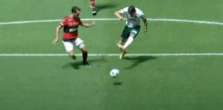 Raphael Veiga marca gol do Palmeiras