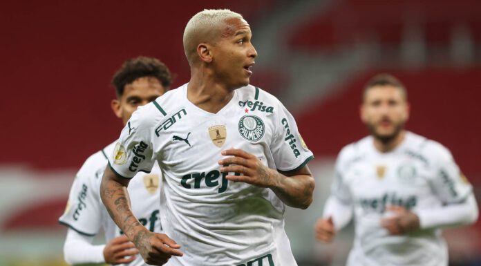 Deyverson marca gol pelo Palmeiras. Foto: Palmeiras