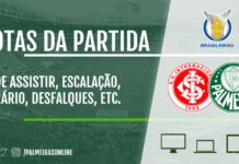 Internacional x Palmeiras | onde assistir, desfalques, arbitragem e escalações