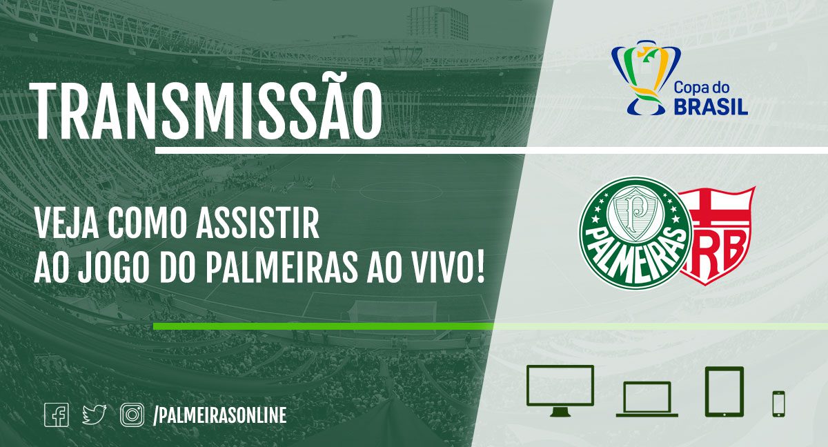 Palmeiras x CRB: Veja como assistir ao jogo da Copa do Brasil AO VIVO