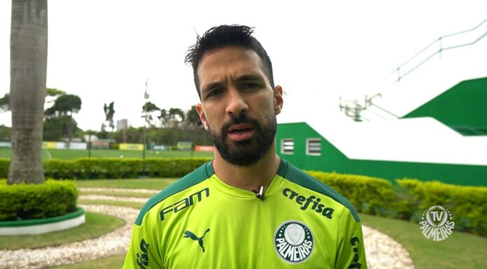 O zagueiro Luan concedeu uma entrevista à TV Palmeiras