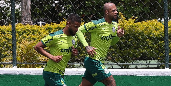 Jorge e Felipe Melo treinou normalmente e devem entrar contra o Fluminense (Foto: Cesar Greco)