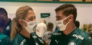Abel Ferreira e Leila Pereira, eleita nova presidente do Palmeiras (Foto: Divulgação)