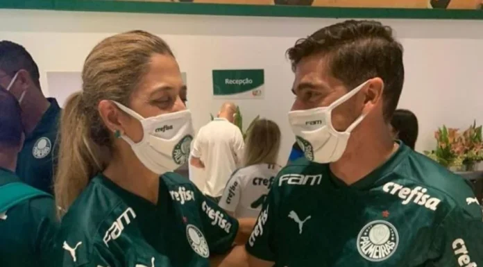 Abel Ferreira e Leila Pereira, eleita nova presidente do Palmeiras (Foto: Divulgação)