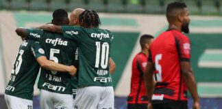Partida entre Palmeiras e Atlético-GO, válida pela 37ª rodada do Campeonato Brasileiro de 2020, no Allianz Parque-SP (Foto: Fabio Menotti)