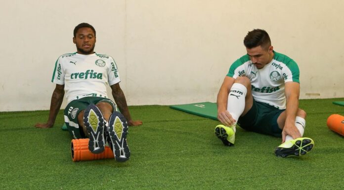 Luiz Adriano e Willian Bigode, do Palmeiras