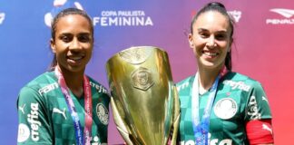 As zagueiras Thaís Ferreira e Agustina continuarão no Palmeiras em 2022. (Foto: Fabio Menotti)