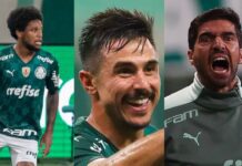 Luiz Adriano, Willian Bigode e Abel Ferreira Últimas do Palmeiras