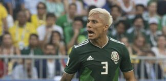Carlos Salcedo defendendo a seleção mexicana na Copa do Mundo de 2018. (Foto: David Leah/MEXSPORT)