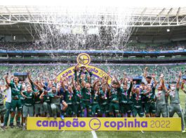 Partida entre Palmeiras e Santos, válida pela final da Copa São Paulo de Futebol Júnior, no Allianz Parque, em São Paulo-SP. (Foto: Fabio Menotti)
