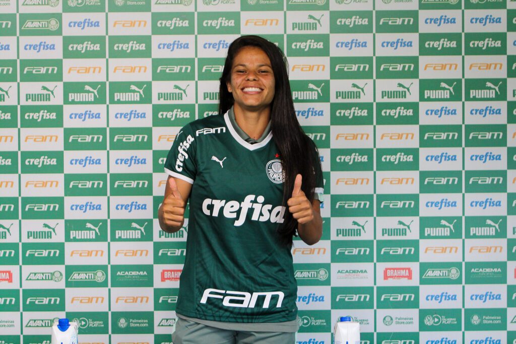 Apresentação de Day Silva no Palmeiras. (Foto: Luiz Guilherme Martins/Palmeiras)