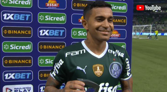 Dudu foi eleito o melhor em campo na vitória diante do Água Santa, pelo Campeonato Paulista 2022. (Foto: Reprodução)