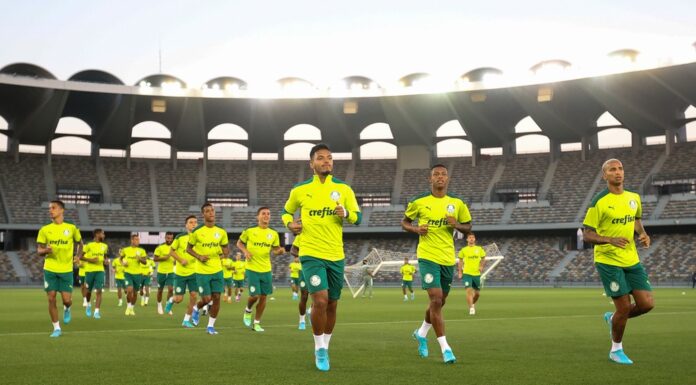 Treino do Palmeiras em Abu Dhabi — Foto: Fabio Menotti/Ag. Palmeiras