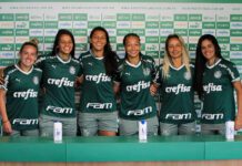 Novos reforços do futebol feminino do Palmeiras. (Foto: Luiz Guilherme Martins/Palmeiras)