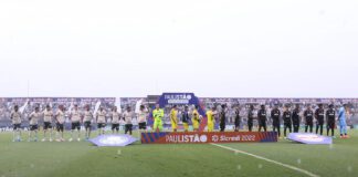 O time da SE Palmeiras, em jogo contra a equipe do Red Bull Bragantino, durante partida válida pela décima segunda rodada, do Campeonato Paulista, Série A1, no Estádio Nabi Abi Chedid. (Foto: Cesar Greco)