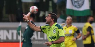 O técnico Abel Ferreira, da SE Palmeiras, em jogo contra a equipe do Ituano FC, durante partida válida pela quarta de final, do Campeonato Paulista, Série A1, na arena Allianz Parque. (Foto: Cesar Greco)