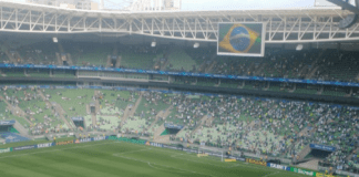 Palmeiras em campo no Allianz Parque. (foto: Aquivo Pessoal)