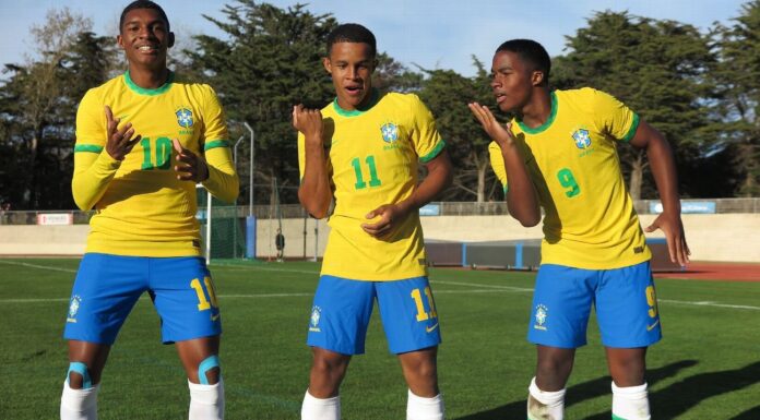 Endrick e Luis Guilherme do Palmeiras atuando pela Seleção Brasileira Sub17 Imagem de Bruno Pacheco CBF