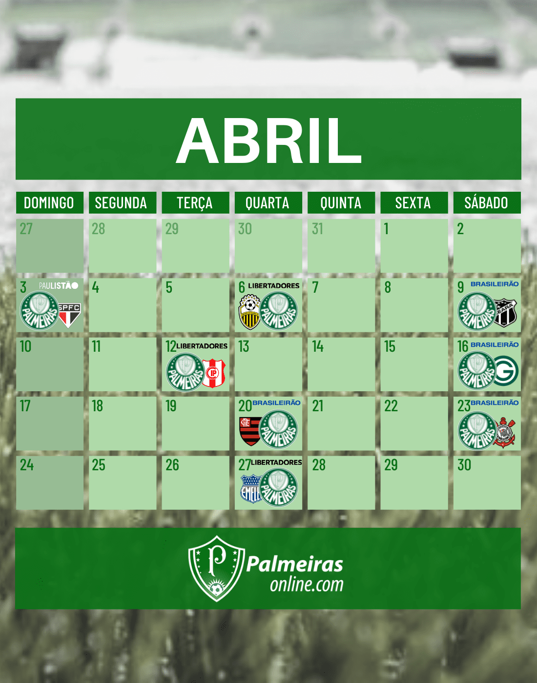 Portal R7.com on X: Veja o calendário de jogos do @Palmeiras ao longo do  mês de agosto   / X