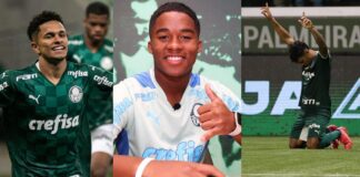 Gabriel Silva, Endrick e Gabriel Veron últimas do Palmeiras