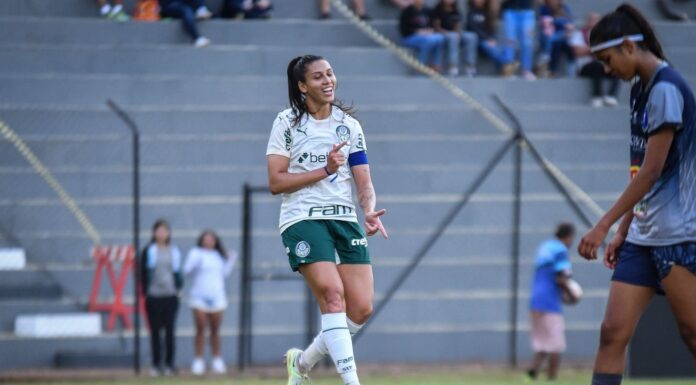 A jogadora Bia Zaneratto, da SE Palmeiras, durante partida contra o Realidade Jovem, pelo Campeonato Paulista Feminino. (Foto: Guilherme Veiga/Paulistão Feminino)