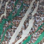 A torcida da SE Palmeiras, em jogo contra a equipe do São Paulo FC, durante partida válida pela trigésima terceira rodada, do Campeonato Brasileiro, Série A, na arena Allianz Parque. (Foto: Cesar Greco)