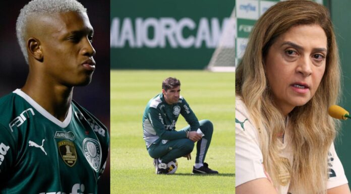 Danilo, Abel Ferreira e Leila Pereira Últimas do Palmeiras
