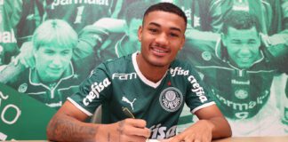 Kauan Santos renovou seu contrato com o Palmeiras até maio de 2025 (Foto: Fabio Menotti)