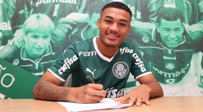 Kauan Santos renovou seu contrato com o Palmeiras até maio de 2025 (Foto: Fabio Menotti)