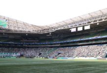 Partida entre Palmeiras e Corinthians, válida pelo jogo de volta da semifinal do Campeonato Brasileiro Feminino, no Allianz Parque. (Foto: Fábio Menotti)