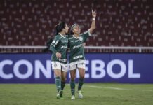 Katrine marcou um gol na Libertadores (Foto: Staff Images Woman/CONMEBOL)