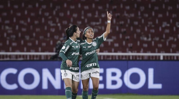 Katrine marcou um gol na Libertadores (Foto: Staff Images Woman/CONMEBOL)