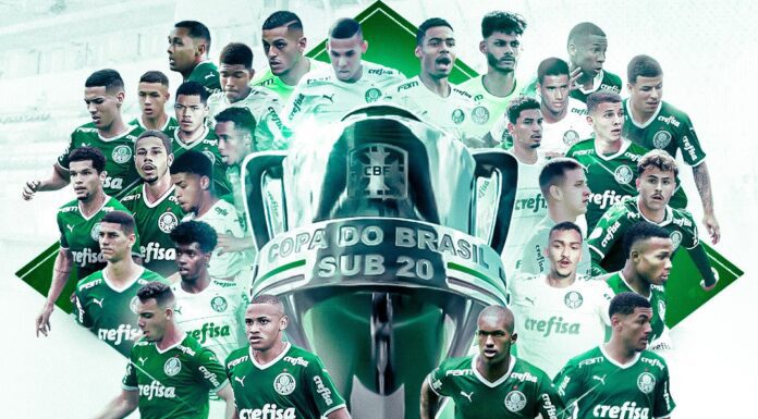 A equipe Sub-20 do Palmeiras venceu o Flamengo nos pênaltis e foi campeão da Copa do Brasil Sub-20. (Foto: Reprodução Palmeiras)