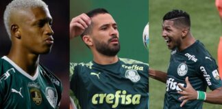 Danilo, Luan e Rony últimas do Palmeiras