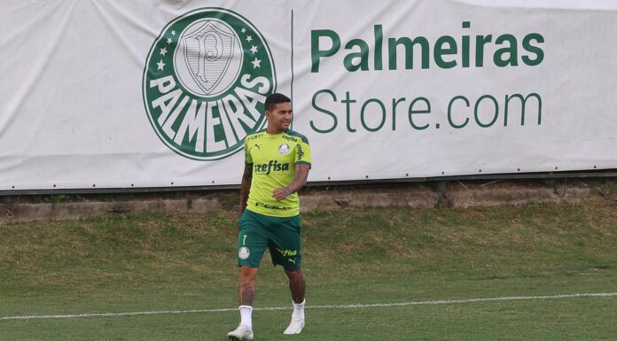 O jogador Dudu, da SE Palmeiras, durante treinamento, na Academia de Futebol. (Foto: Cesar Greco)